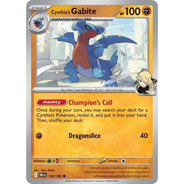 Cynthia's Gabite (103/182)