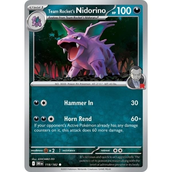 Team Rocket's Nidorino (118/182)